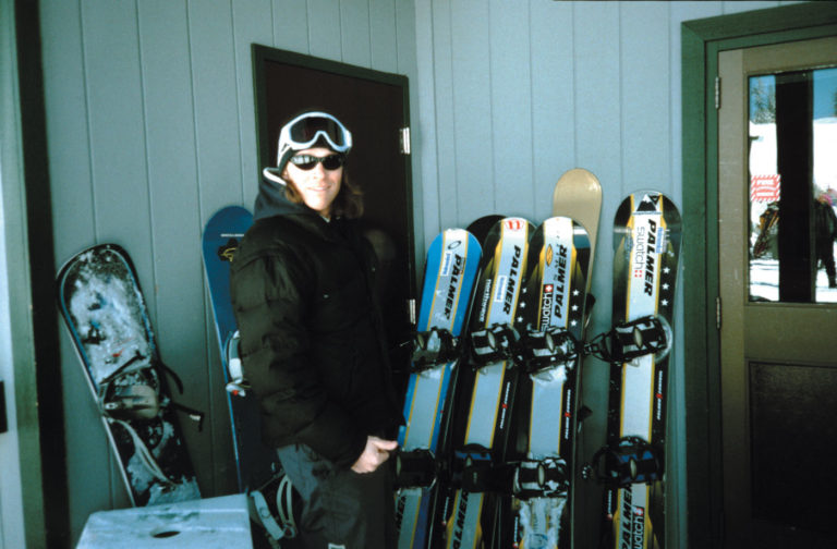 Gian Reto traveling the US for Palmer Snowboards